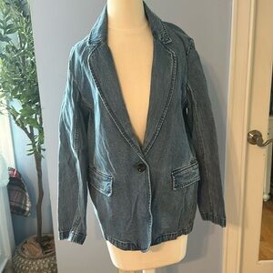 Denim Abercrombie Denim Blazer, NWT